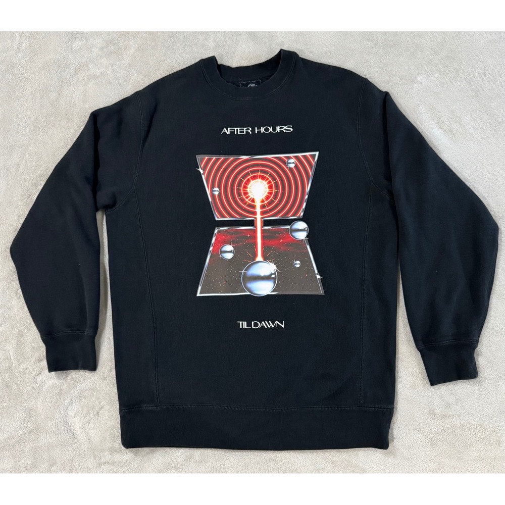 The Weeknd XO After Hours Til Dawn Concert Merch Tour Sweatshirt Black Unisex L